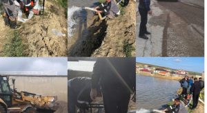 Abşeron rayonu Hökməli qəsəbəsində yağış sularının törətdiyi fəsadlar uğurla aradan qaldırılır – FOTOLAR